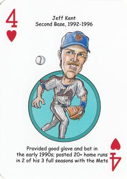 2013 Hero Decks New York Mets Baseball Heroes Playing Cards #4♥ Jeff Kent Front