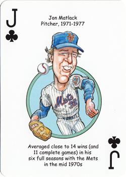 2013 Hero Decks New York Mets Baseball Heroes Playing Cards #J♣ Jon Matlack Front