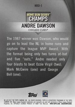 2017 Topps - Home Run Derby Champions Blue #HRD-1 Andre Dawson Back