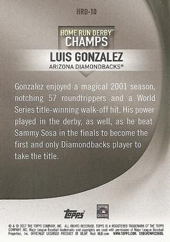 2017 Topps - Home Run Derby Champions Blue #HRD-10 Luis Gonzalez Back