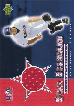 2003 Upper Deck - Star Spangled Swatches #SS-CJ Conor Jackson Front