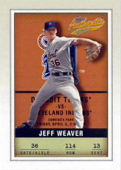 2002 Fleer Authentix #114 Jeff Weaver Front