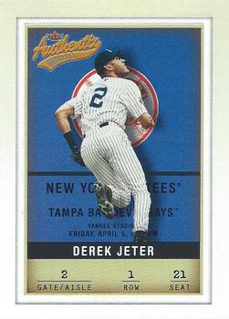 2002 Fleer Authentix #1 Derek Jeter Front