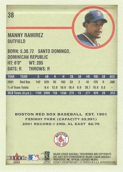 2002 Fleer Authentix #38 Manny Ramirez Back