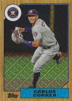 2017 Topps - 1987 Topps Baseball 30th Anniversary Chrome Silver Pack (Series Two) #87-CC Carlos Correa Front
