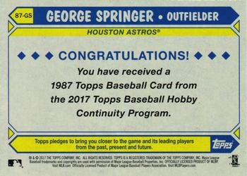 2017 Topps - Silver Pack (Series Two) #87-GS George Springer Back