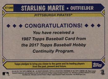 2017 Topps - 1987 Topps Baseball 30th Anniversary Chrome Silver Pack (Series Two) #87-SMR Starling Marte Back