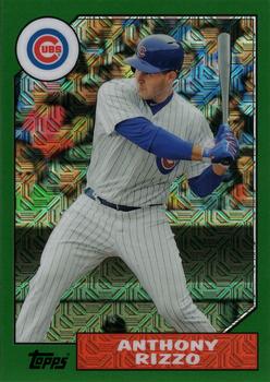 2017 Topps - 1987 Topps Baseball 30th Anniversary Chrome Silver Pack Green Refractor (Series Two) #87-ARI Anthony Rizzo Front