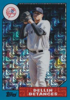 2017 Topps - 1987 Topps Baseball 30th Anniversary Chrome Silver Pack Blue Refractor (Series Two) #87-DB Dellin Betances Front