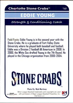2012 Grandstand Charlotte Stone Crabs #NNO Eddie Young Back