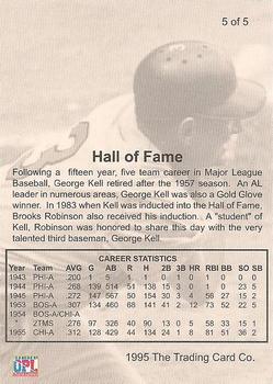 1995 Front Row Premium All-Time Greats George Kell #5 George Kell Back