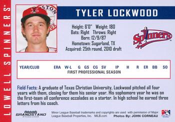 2010 Grandstand Lowell Spinners #NNO Tyler Lockwood Back