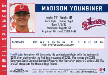 2010 Grandstand Lowell Spinners #NNO Madison Younginer Back