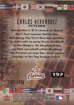 2002 Fleer Box Score #197 Carlos Hernandez Back