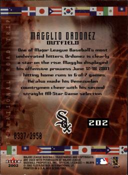 2002 Fleer Box Score #202 Magglio Ordonez Back