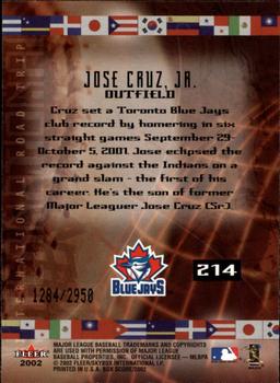 2002 Fleer Box Score #214 Jose Cruz, Jr. Back