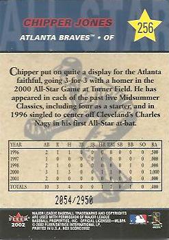 2002 Fleer Box Score #256 Chipper Jones Back