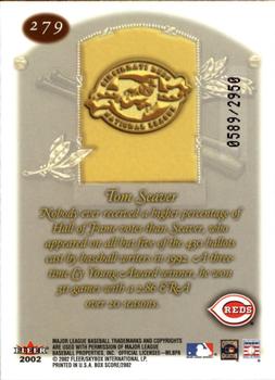 2002 Fleer Box Score #279 Tom Seaver Back