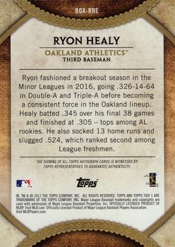 2017 Topps Tier One - Break Out Autographs #BOA-RHE Ryon Healy Back
