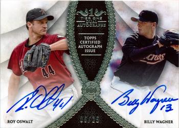 2017 Topps Tier One - Dual Autographs #DA-OW Roy Oswalt / Billy Wagner Front