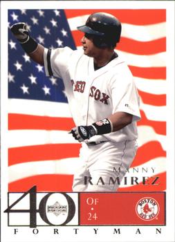 2003 Upper Deck 40-Man - Red White and Blue #215 Manny Ramirez Front