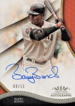 2017 Topps Tier One - Tier One Autographs #T1A-BB Barry Bonds Front