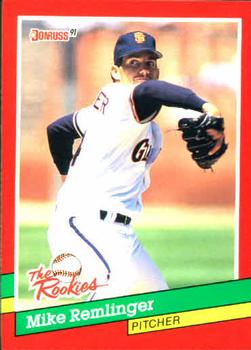 1991 Donruss The Rookies #37 Mike Remlinger Front