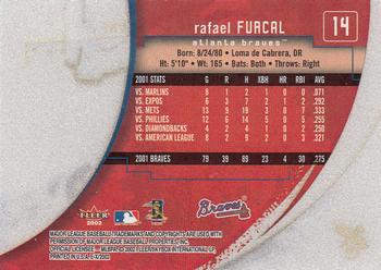 2002 Fleer E-X #14 Rafael Furcal Back