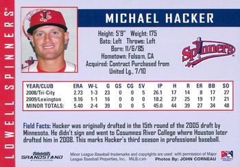 2010 Grandstand Lowell Spinners Update #NNO Michael Hacker Back