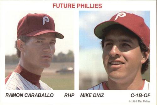 1985 Tastykake Philadelphia Phillies #NNO Ramon Caraballo / Mike Diaz Front