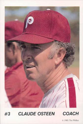 1985 Tastykake Philadelphia Phillies #NNO Claude Osteen Front