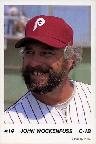 1985 Tastykake Philadelphia Phillies #NNO John Wockenfuss Front