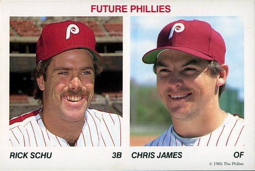 1985 Tastykake Philadelphia Phillies #NNO Future Phillies (Rick Schu / Chris James) Front
