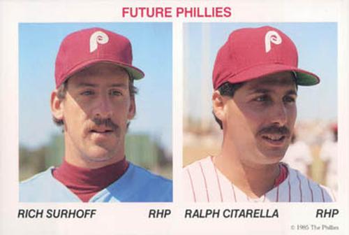 1985 Tastykake Philadelphia Phillies #NNO Future Phillies (Rick Surhoff / Ralph Citarella) Front