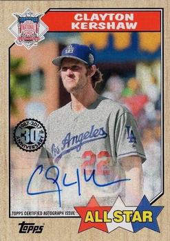 2017 Topps - 1987 Topps Baseball 30th Anniversary Rookie and All-Star Edition Autographs #1987A-CKE Clayton Kershaw Front