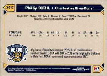 2017 Grandstand Charleston RiverDogs #NNO Phillip Diehl Back