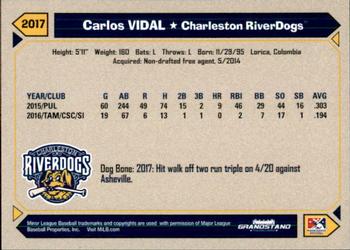 2017 Grandstand Charleston RiverDogs #NNO Carlos Vidal Back