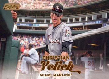 2017 Stadium Club - Gold Foil #212 Christian Yelich Front