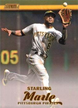 2017 Stadium Club - Gold Foil #266 Starling Marte Front