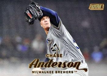 2017 Stadium Club - Gold Foil #284 Chase Anderson Front