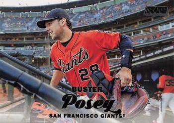 2017 Stadium Club - Black Foil #278 Buster Posey Front