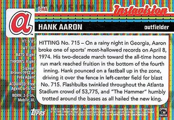 2017 Stadium Club - Instavision #I-HA Hank Aaron Back