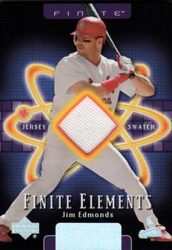 2003 Upper Deck Finite - Elements Game Jersey #FE-JE Jim Edmonds Front