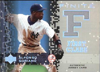 2003 Upper Deck Finite - First Class Game Jersey #FC-AS Alfonso Soriano Front