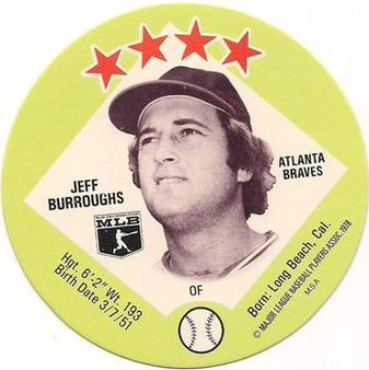 1978 Saga Discs #NNO Jeff Burroughs Front