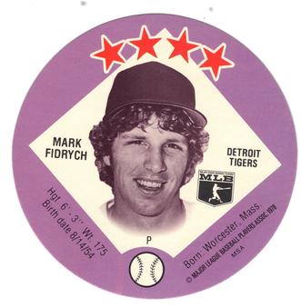 1978 Saga Discs #NNO Mark Fidrych Front