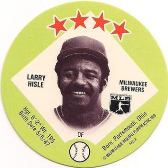1978 Saga Discs #NNO Larry Hisle Front