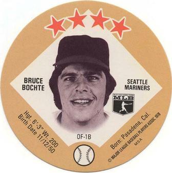 1978 Saga Discs #NNO Bruce Bochte Front