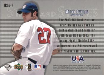 2003 Upper Deck Finite - Stars and Stripes #USA-2 Micah Owings Back