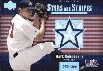 2003 Upper Deck Finite - Stars and Stripes #USA-9 Mark Romanczuk Front